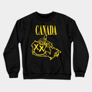 Grunge Heads Canada Happy Smiling 90's style Grunge Face Crewneck Sweatshirt